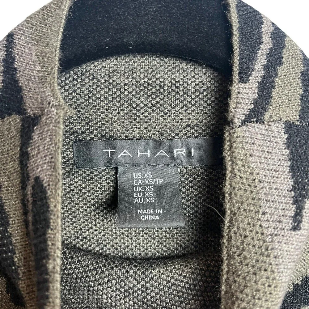 Tahari Camoflauge Mock Neck Long Sleeve Sweater XS - Picture 5 of 6